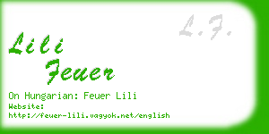 lili feuer business card